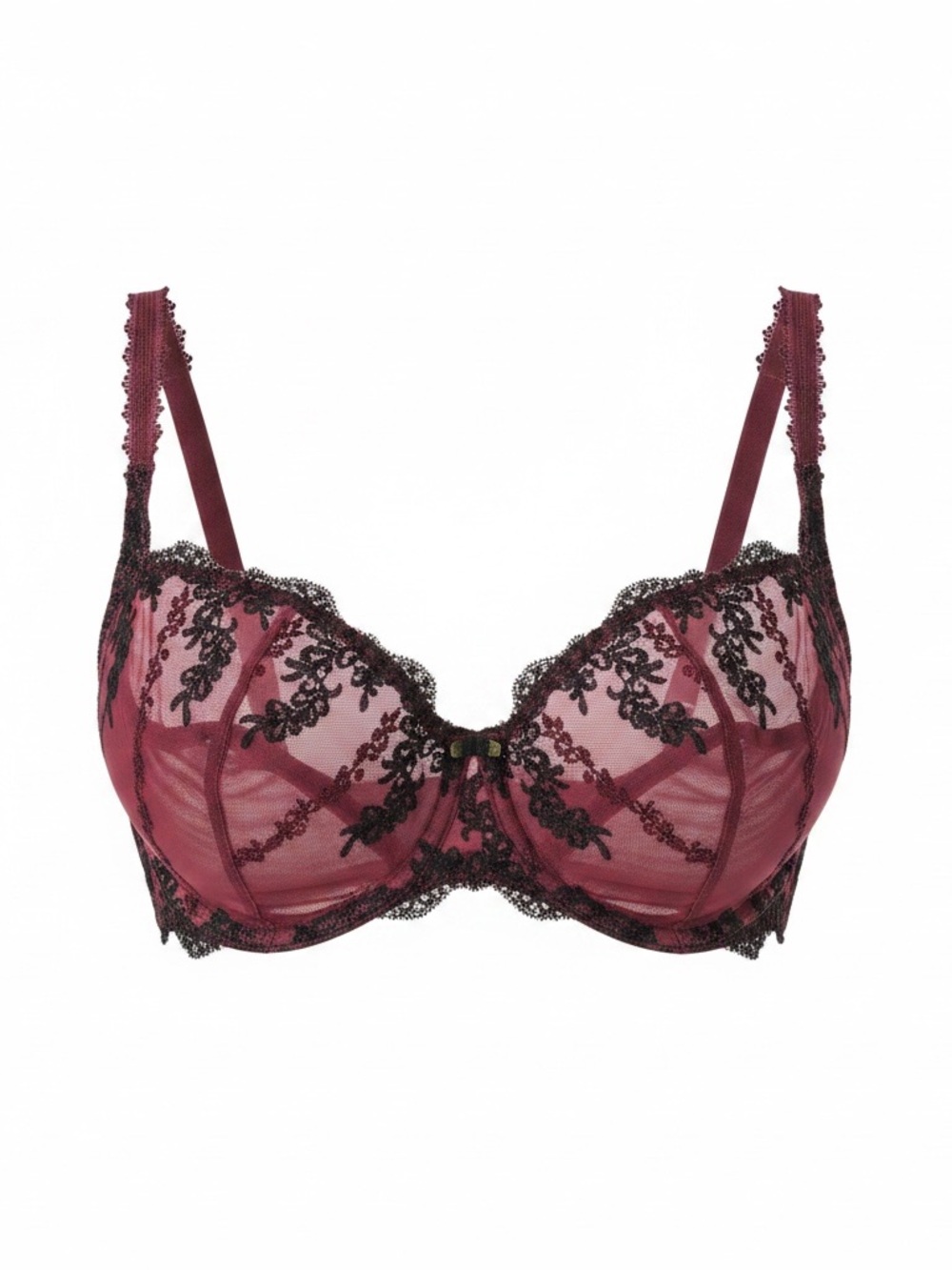 Soma SENSUOUS LACE Unlined Bra Red/Black Lace 34D